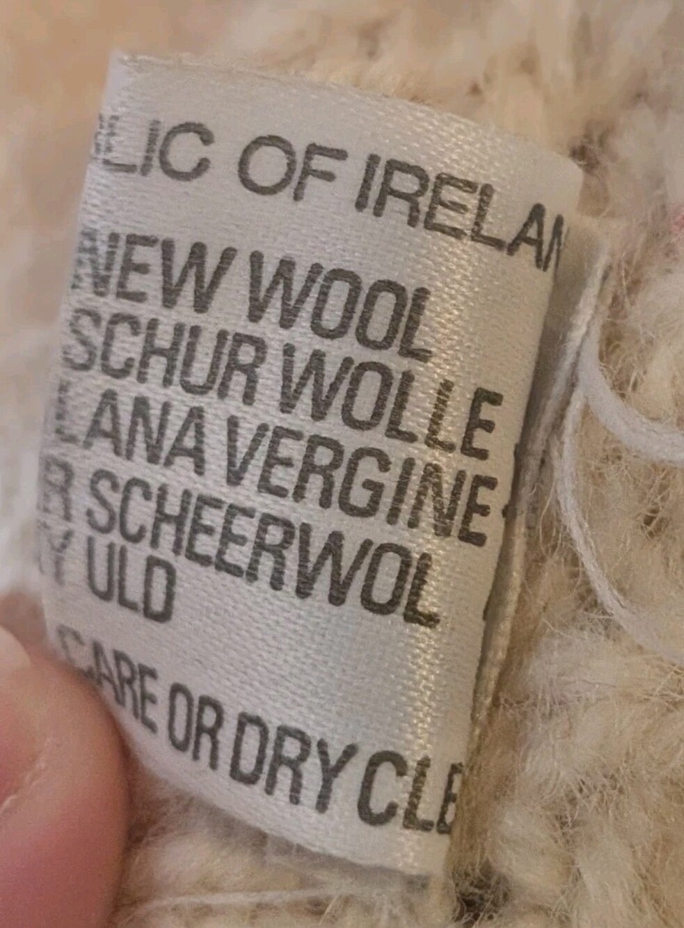 Standun Pure Irish Wool Fisherman Sweater Women's Medium (44) Cream Cable Knit - Picture 11 of 11